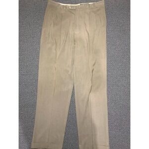 Nat Nast Mens 100% Silk Dress Pants Tailored Pleated Black Size 36x30